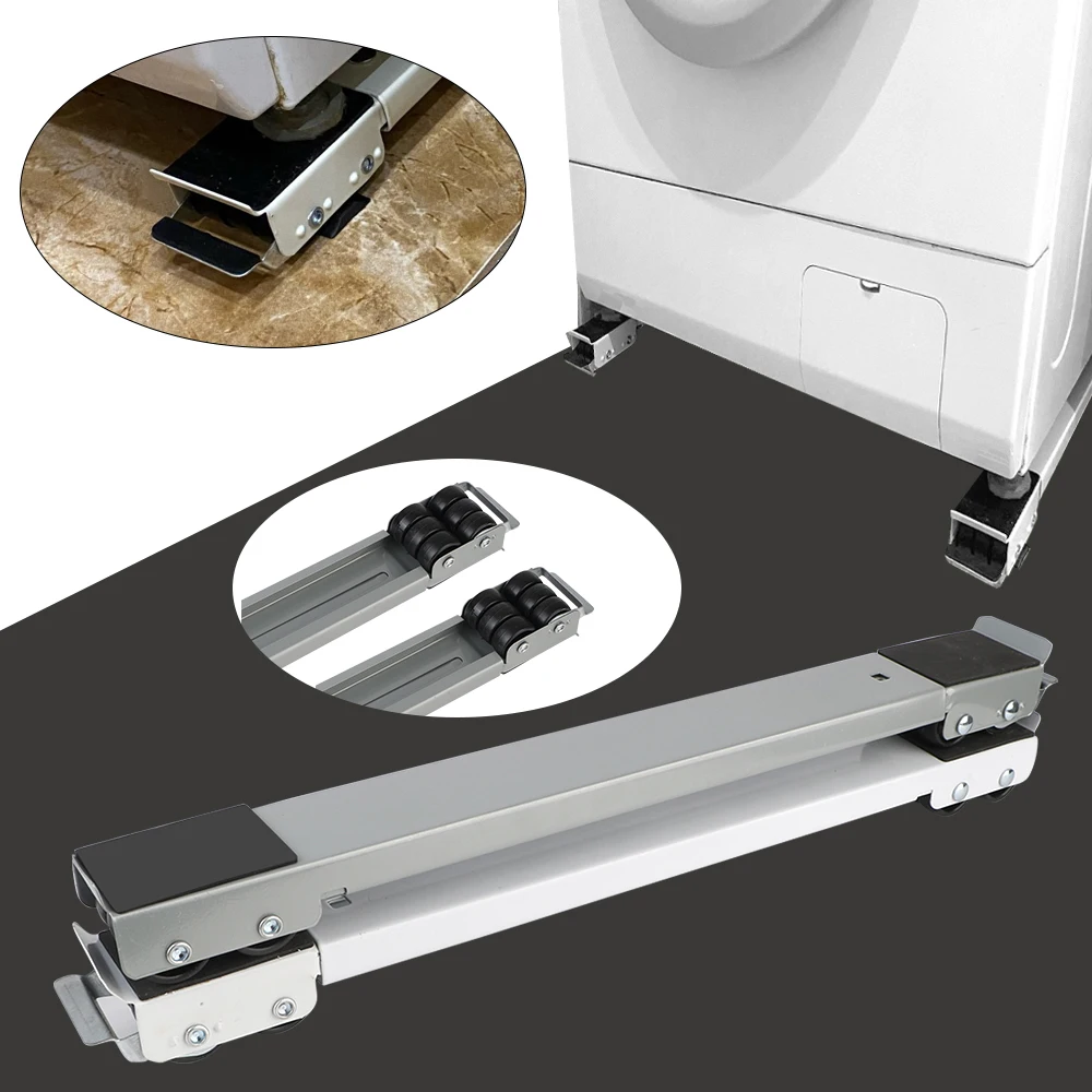Mobile Roller Bracket Multifunctional Dryer Holder 24 Wheel Refrigerator Base Mount Adjustable Washing Machine Stand Universal