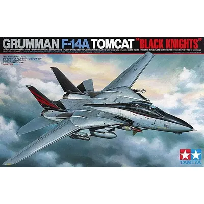 Tamiya Flugzeugmodell 1/32 Flugzeug Grumman F-14A Tomcat BLACK KNIGHTS 60313 Modellbau Image