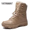 Marke Herren Stiefel Outdoor Leder Desert Combat Ankle Boot Licht Bequeme Motorrad Stiefel Arbeit männer Schuhe Plus Größe 39-47