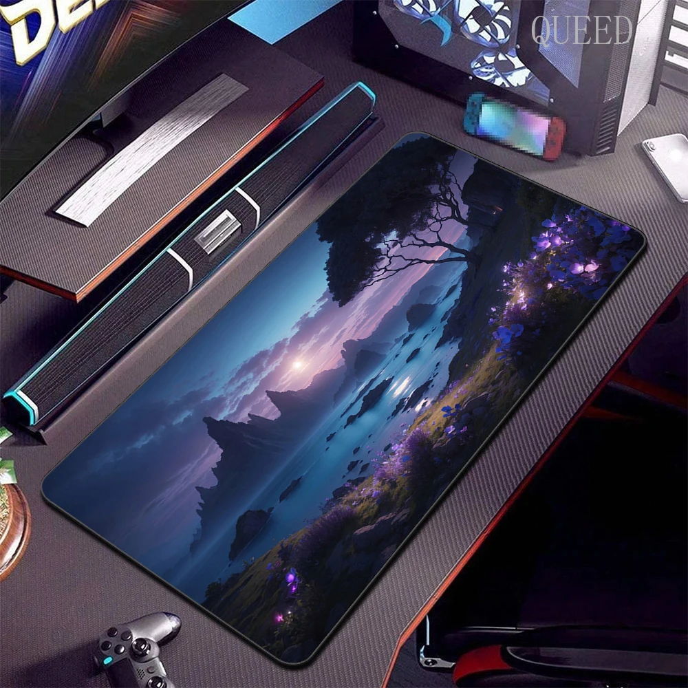 900x400 Mauspad Berglands chaft Mauspad großen Traum Masuepad Computer Tastatur Pads PC Gabinete Schreibtisch matte großen Tisch Teppich Image