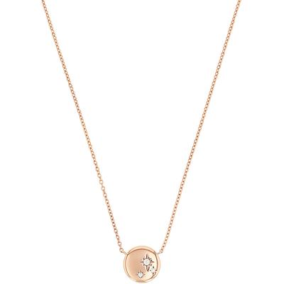 Kette mit Anhänger S.OLIVER "Sterne, 2038825", rosa (roségoldfarben, weiß), Halsketten, Damen, Silber 925 (Sterlingsilber), L: 45cm, mit Zirkonia (synth.) Image