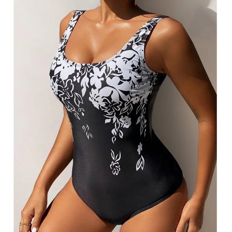 Einteilige große Badeanzüge geschlossen Plus Size Bademode Push Up weiblichen Körper Badeanzüge für Pool Beachwear Damen Badeanzug Image