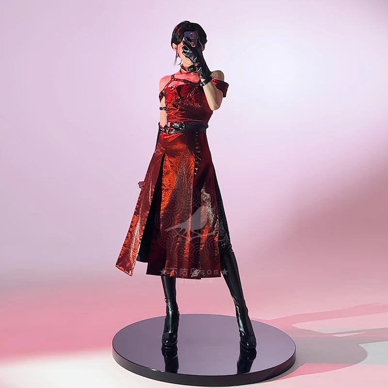 Love and Deep Space Rotes Kleid Set DeepSpace Hunter Kleidung Cosplay Halloween Kostüm Perücke Rotes Kleid Comic