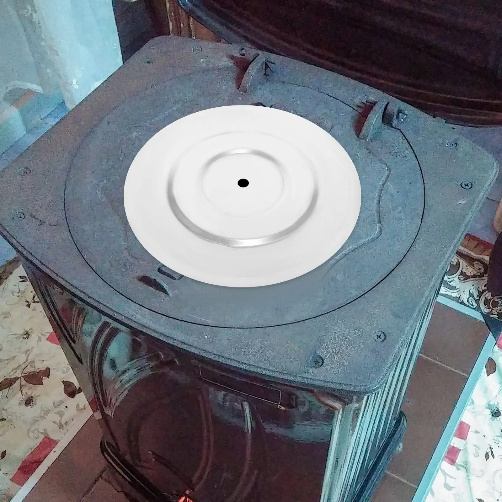 Holzofen-Zubehör: Gusseiserner Ofendeckel, Runder Holzofendeckel, Abdeckung für Holzöfen, Metalldeckel für Holzöfen