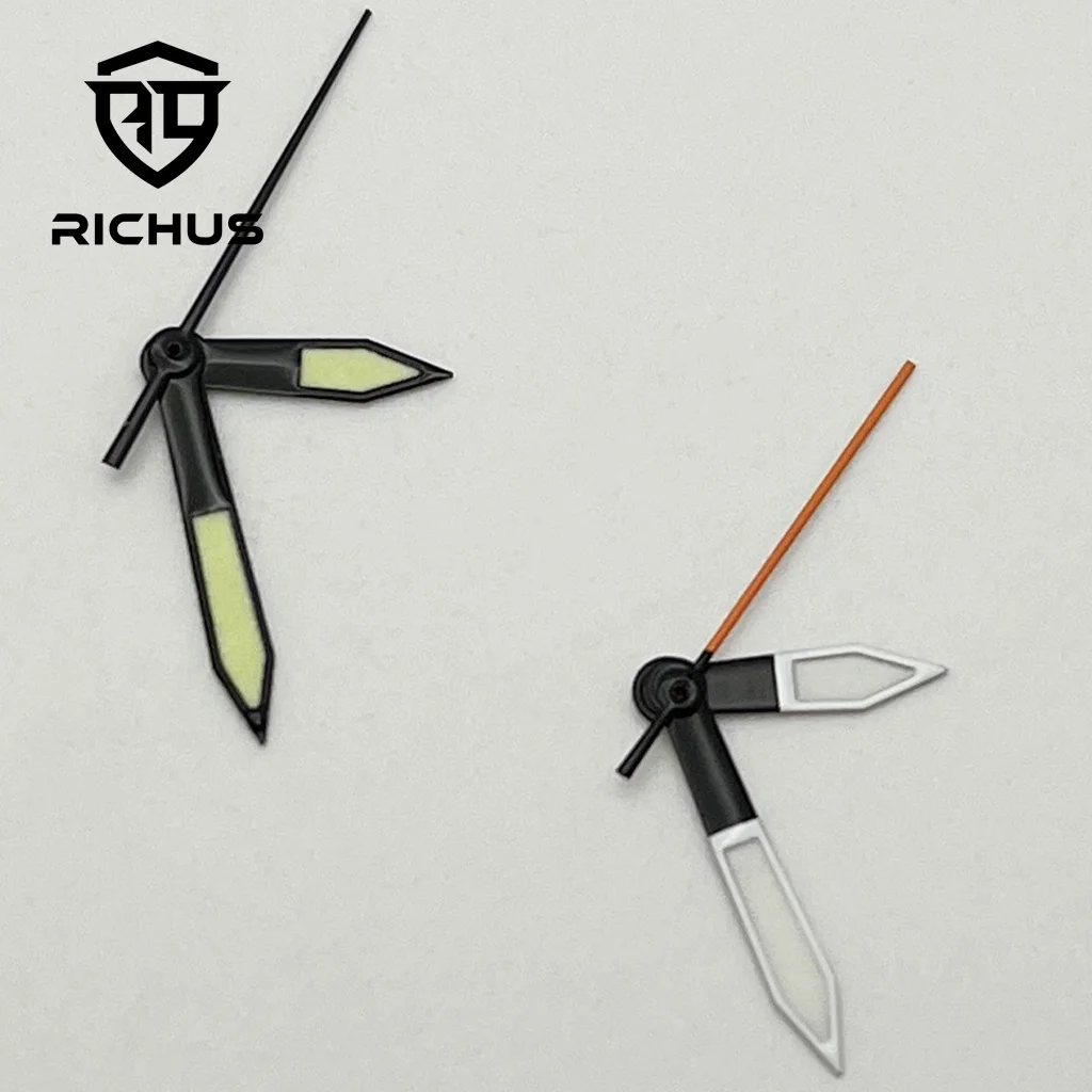 RICHUS NH35 Zeiger Uhrzeiger grün leuchtend passend für NH35 NH36 ETA 2824 2836 Miyota8215-DG Uhrwerk Image