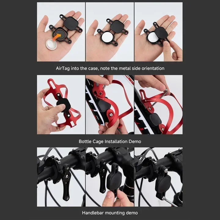 Universal Fahrrad Tracker Halterung Locator Schutzhülle Für Apple AirTag Fahrrad Wasser Flasche Fall Halter Für Airtag Image