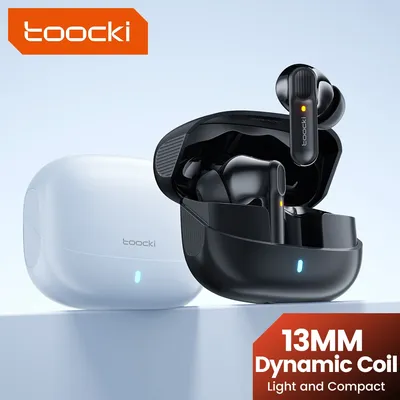 Toocki ANC TWS Drahtlose Kopfhörer Bluetooth 5.4 Noise Cancelling Kopfhörer 3D Stereo In-Ear ENC Image