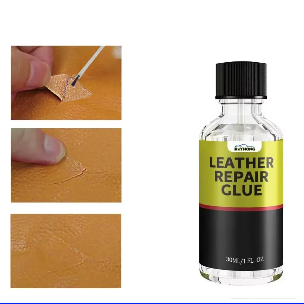 Flüssiges Leder-Reparaturgel, Hautrenovierung, Werkzeuglöcher, Kratzer, Risse, Restaurator für Autositze, Sofa, Jacke, Geldbörse, Schuhe Image