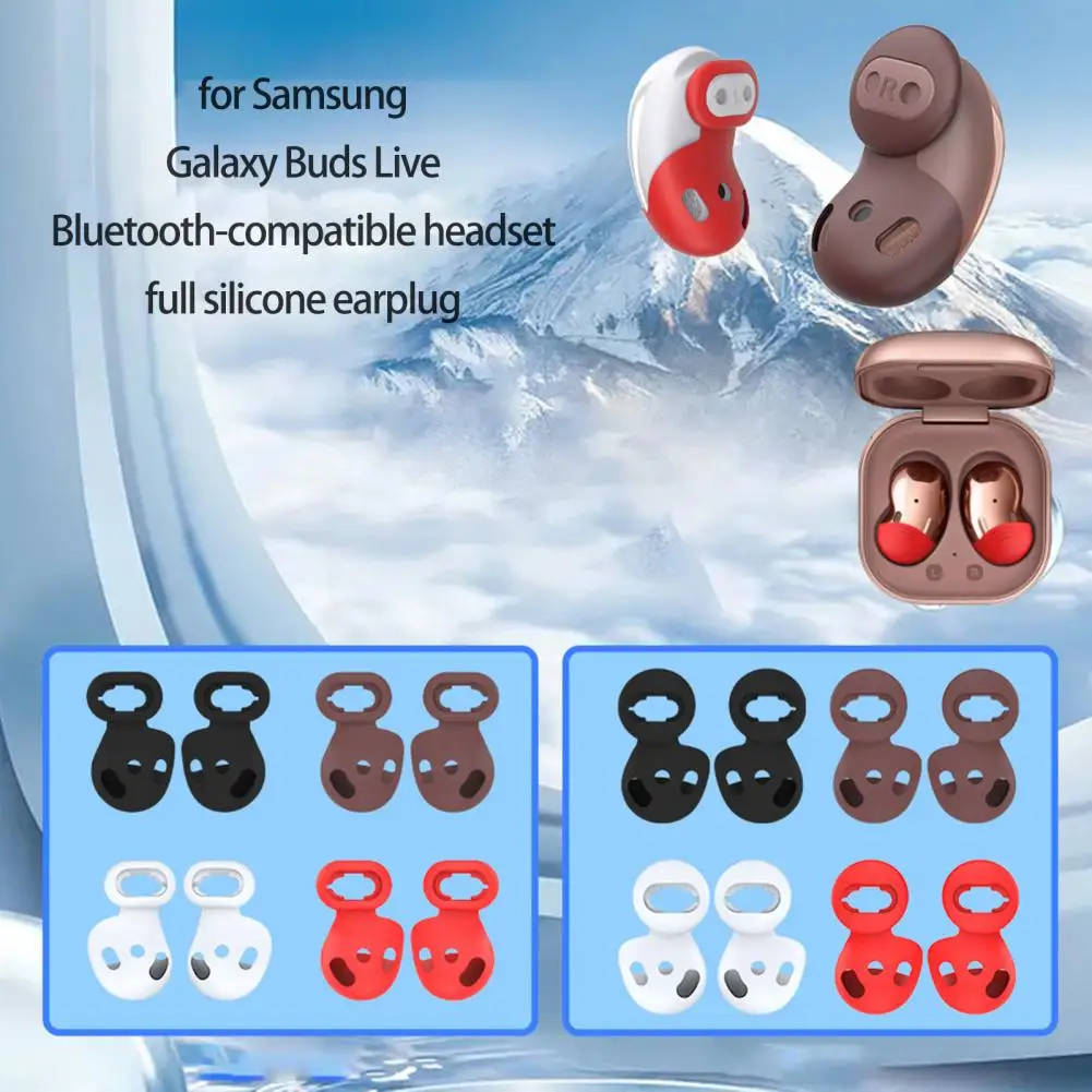 16Pcs Ohrhörer Abdeckungen Präzise Loch Full Wrap Schützen Silikon Drahtlose Kopfhörer Pads Eartips Kissen Für Galaxy Buds Live Image