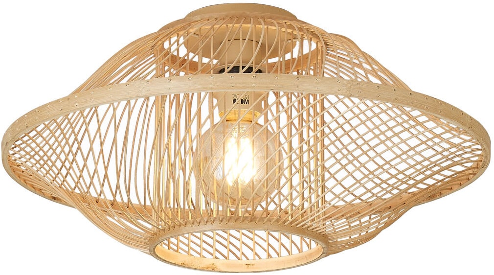 GOOD & MOJO Deckenleuchte "MAUI", beige (natur), 1, Ø 50cm H: 25cm, Leuchten Image
