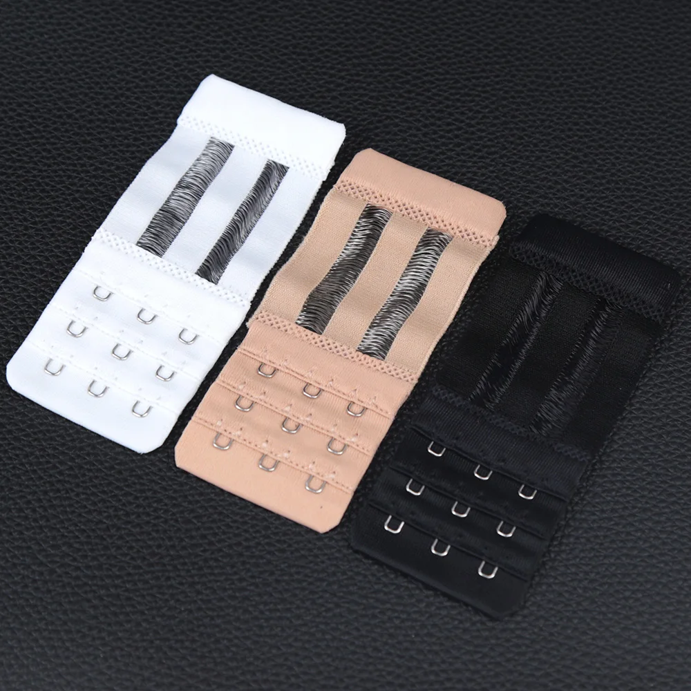 3 Haken 3 Reihen BH-Verlängerungsschnalle 3 Stück/Set Schnalle DIY BH-Verlängerungsgurt Dessous-Zubehör Verstellbarer Dessous-Gurt Image