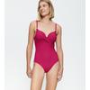 Badeanzug TRIUMPH "Summer Twist OWP", Damen, Gr. 38, Cup C, lila (berry), Microfaser, Obermaterial: 77% Polyamid, 23% Elasthan, elegant, Badeanzüge, Eleganz und Komfort