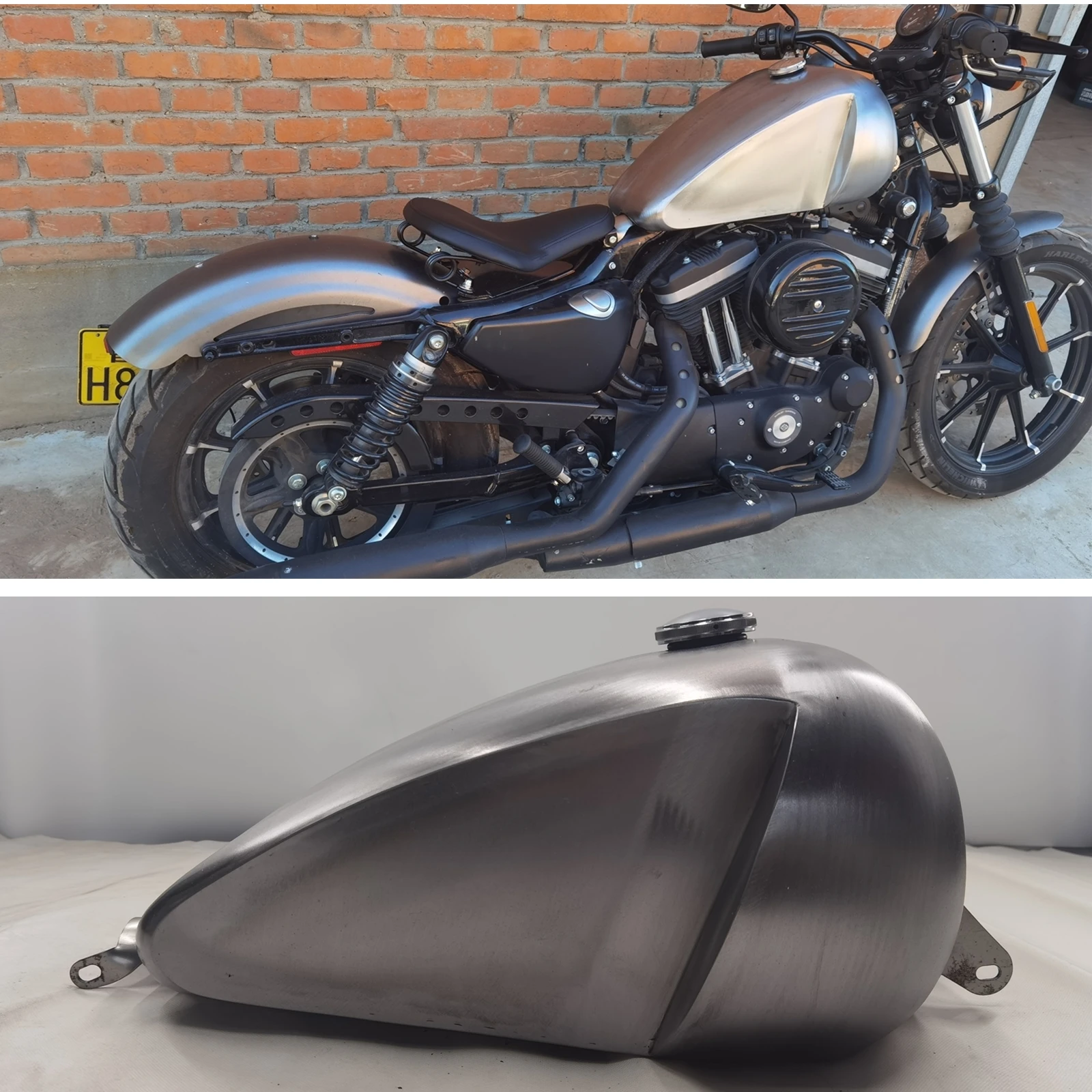 Motorrad 17L Benzin Gas Kraftstoff Tank Für Harley-Davidson Sportster XL 883 1200 48 Forty Eight XL1200X 2007-2022 Image