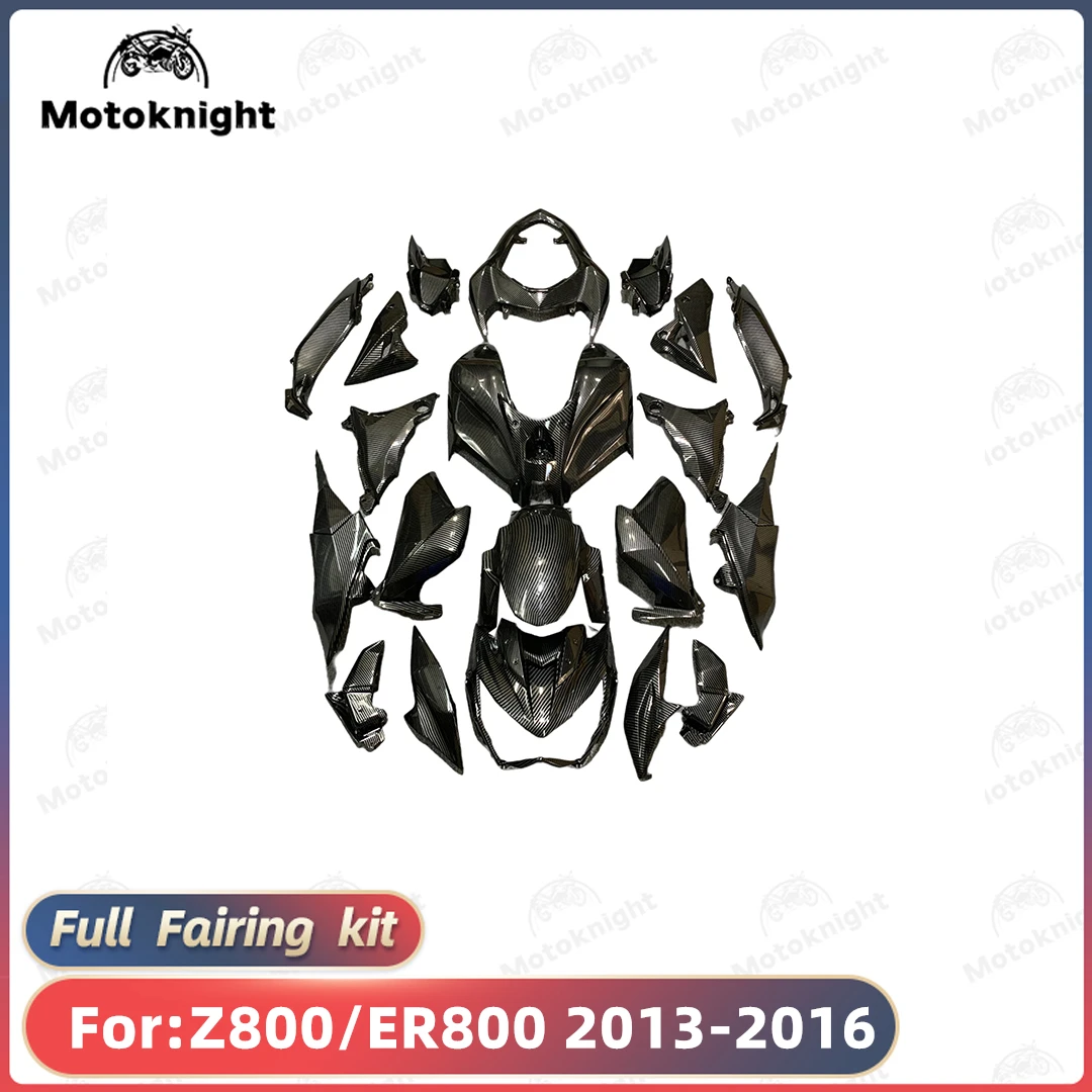 Motorrad-Spritzguss-Vollverkleidungsset passend für Kawasaki Z800 Z800 ER800 2013 2014 2015 2016. Karosserien aus Kohlefaserfarbe Image