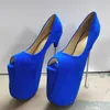 SDTRFT 2025 Flock Plattformen Stilettos 22 cm Dünne High Heels Sexy Runde Kappe Damen Ankle Strap Pumps Flacher Mund frauen Schuhe
