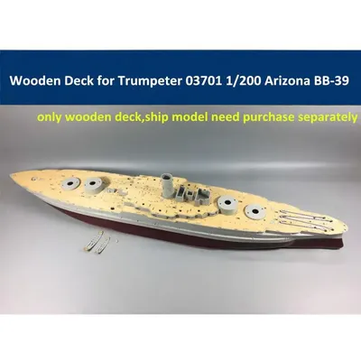 CY CY 20002 Holzdeck für Trumpeter 03701, USS-Arizona BB-39-Modell im Maßstab 1:200