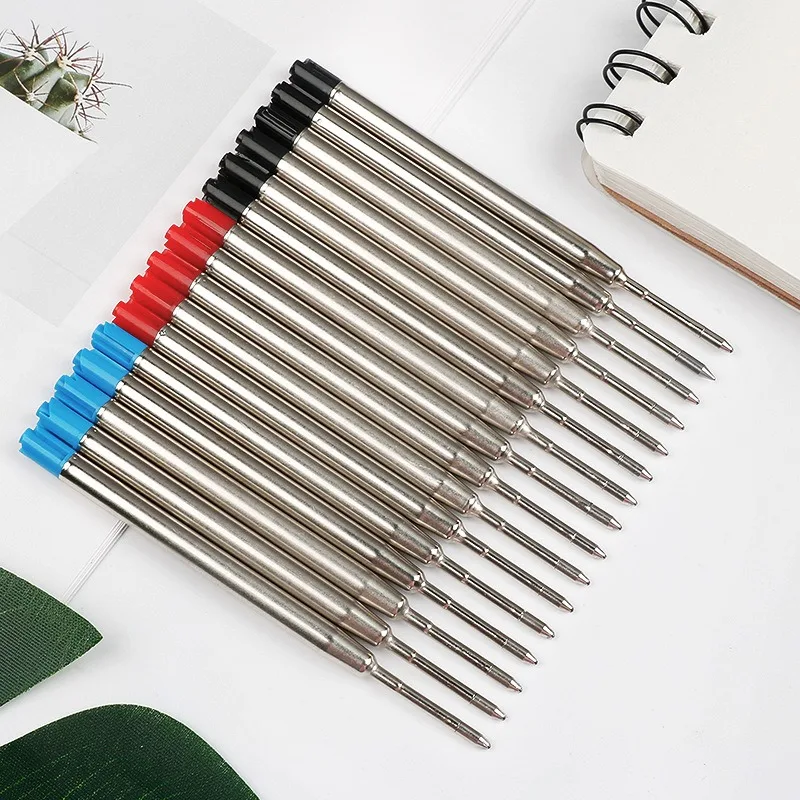 20 Stück L: 3,9 Zoll/99 mm Kugelschreiber G2-Minen für mittlere Spitze, blau, rot, schwarz, Tintenstab zum Schreiben von Büromaterial 424