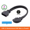 20 cm Vorne 19 Pin Verlängerungskabel USB 3.0 Winkel 90 Grad 19 P Verlängerungskabel Motherboard Pin