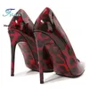 Leopard Print High Heels PU Leder Spitz Dünne Ferse Party Schuhe Frauen Stiletto 12CM Flacher Mund Elegante Pumpen große Größe 35-46
