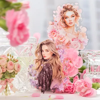 20 Stück/1 Los Kawaii Briefpapieraufkleber Das Mädchen mit den Blumen Tagebuch Planer Dekorative Image