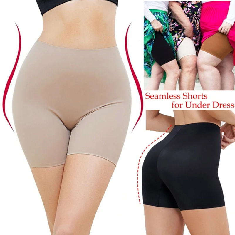 Anti-Scheuer-Unterwäsche für Damen, neue Boyshorts, Höschen, glatte Slips, Shorts für Damen unter dem Kleid, Bauchkontrolle, Shapewear Image