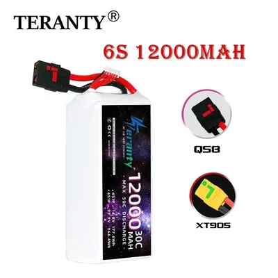 TERANTY 22,2 V 6S 12000 mah Lipo Batterie 30C 22,2 V 6S Für Landwirtschaft Pflanzenschutz Drone Batterie mit XT90S QS8 Stecker