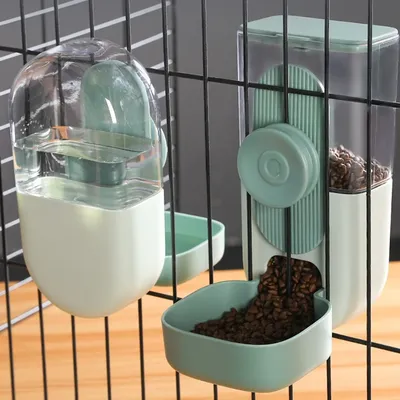 Automatische Haustier Schüssel Käfig hängen Feeder Tiernahrung Behälter Wasser flasche Spender Image
