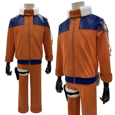 HOLOUN Anime Uzumaki Cosplay Kostüm Teenager Zeitraum Jacke Hosen Tasche Cos Convention Geschenk Unisex Erwachsene Version Image