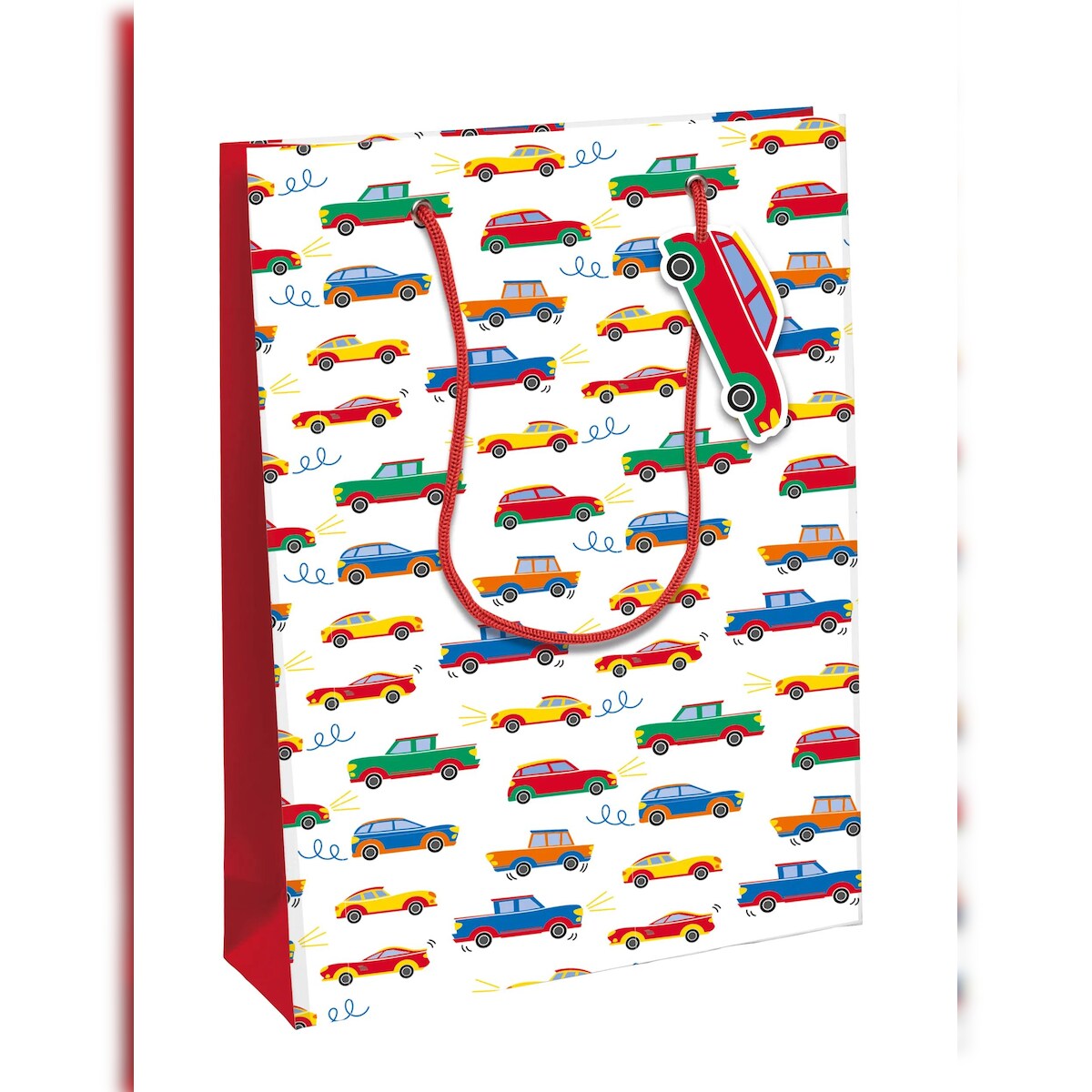 Clairefontaine 6x Autos, Kinder, Geschenktasche L 26x14x33 cm - Mehrfarbig 32472-2C