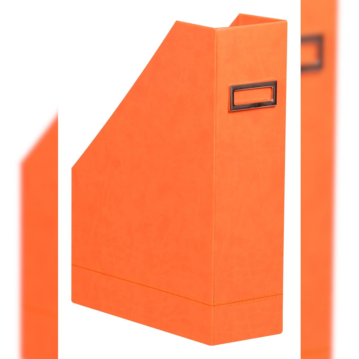 Rhodiarama Stehsammler aus Kunstleder, 10x25x31cm - Tangerine 318934C Image