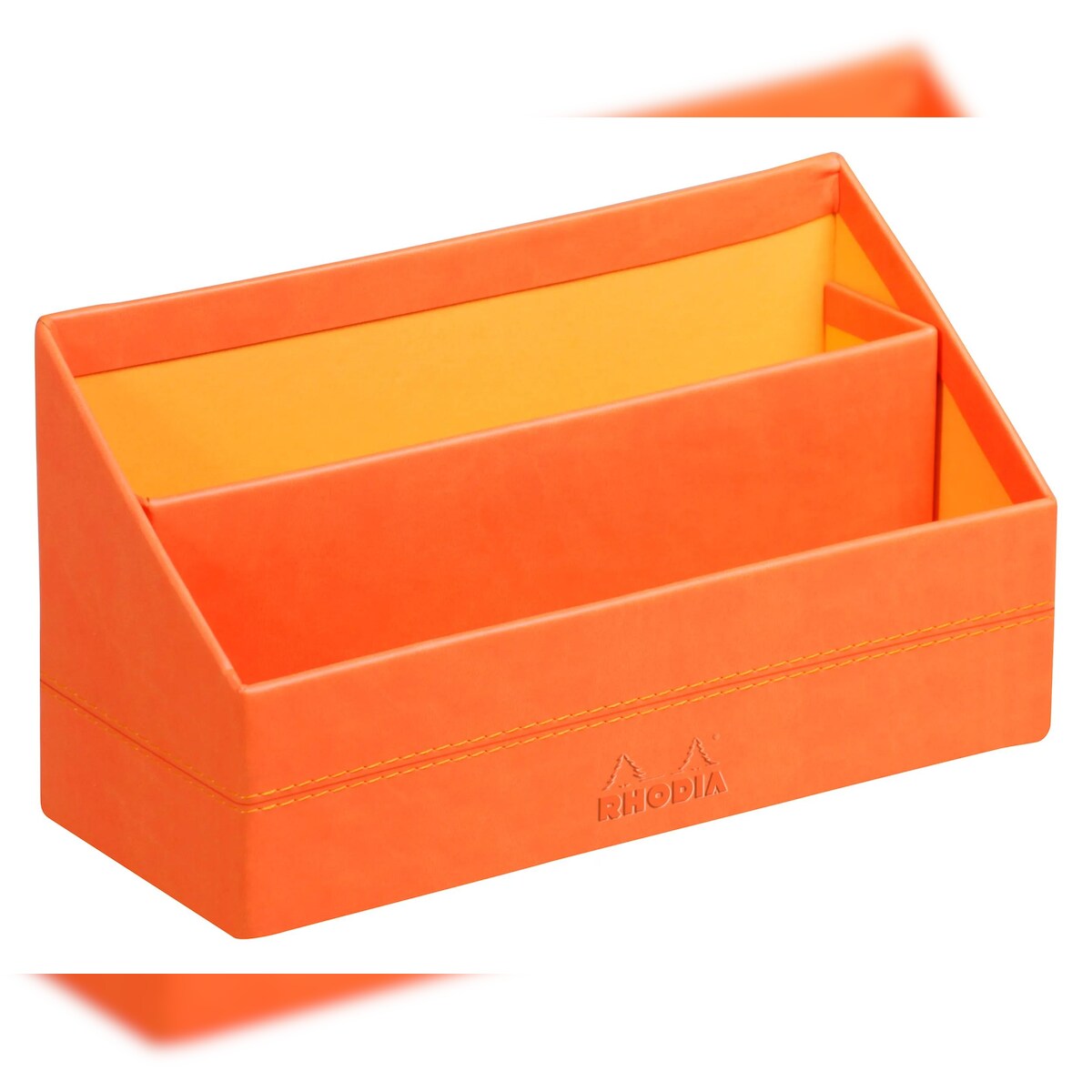 Rhodiarama Briefständer aus Kunstleder, 25x10x14 cm - Tangerine 318944C Image