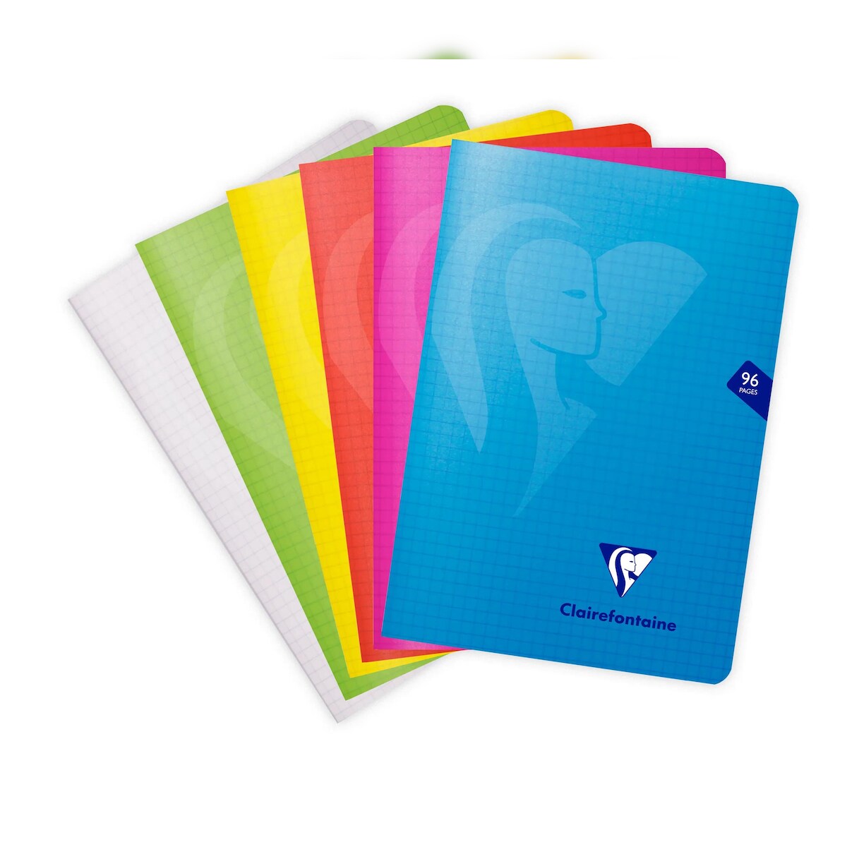 Clairefontaine 10x Mimesys, Heft A5 48 Blatt kariert, Einband aus Polypropylen, Farben sortiert - Sortiert 303682C Image