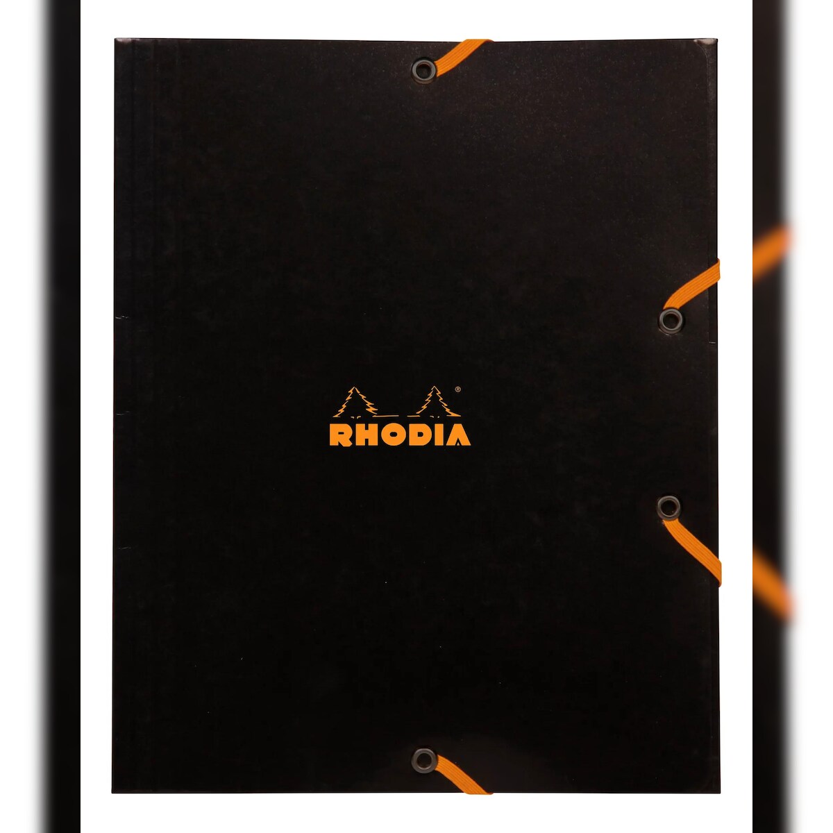 Rhodia 5x Rhodia-Sammelmappe aus Karton, mit Gummizug und 3 Klappen, 19x24cm - Schwarz 19249C Image