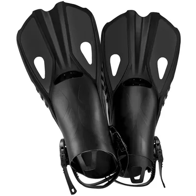 Snorkel Fins Swim Flippers Short Diving Frog Shoes Duck Webs Adjustable Silicone Travel Size Open