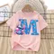 Stitch Disney Children Boys Girls T Shirt Clothes Tops Letter A-Z Children