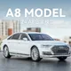 1/24 Audi A8 Pressofuso In Lega di Metallo Giocattolo Auto Modello di Veicolo In Miniatura Tirare Indietro Suono e Luce Porte Apribile Collezione Regalo Per Il Ragazzo
