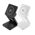 Caricabatterie wireless Qi2 3 in 1 per iPhone 12 13 14 15 16 Caricatore magnetico per Airpods Pro Apple Watch 9 8 7 6 Stazione di ricarica rapida