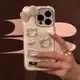 Custodia per telefono di lusso 3D Flash Diamond Bow Glitter per iPhone 15 13 14 12 16 Pro Max 11 Cover posteriore antiurto argento Blingbling