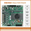 Scheda madre N100/N150 NAS DDR5 6 * SATA3.0 4 Intel I226 2.5G Mini ITX 17x17CM 2 * M.2 1XPCIE per server di archiviazione NAS con router morbido
