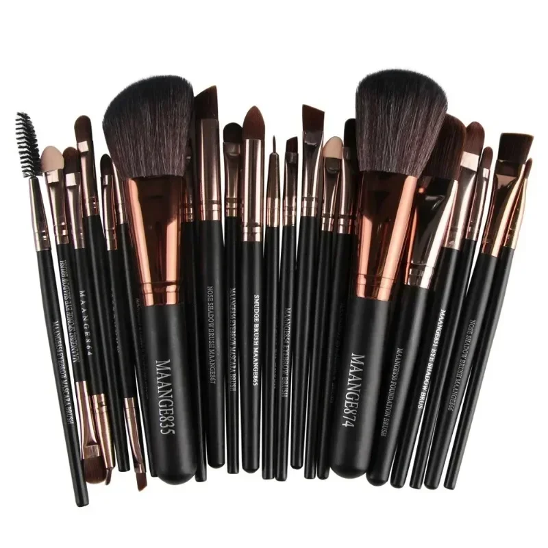 3/13/22pcs Pennelli per trucco professionale Set di strumenti Kit di strumenti per pennelli per trucco per ombretto Eyeliner Pennelli per cosmetici Maquiagem