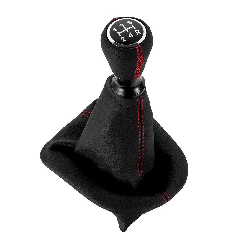 Per Peugeot 207 307 406 / Citroen C3 C4 C5 Pomello del cambio in pelle Leva del cambio Bastone Ghetta Collare del bagagliaio Custodia Auto Accessori