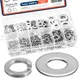 Kit assortimento di serrature e rondelle piatte da 260 pezzi/95 pezzi Set di rondelle di bloccaggio a molla e rondelle piatte in acciaio inossidabile M3 M4 M5 M6 M8 M10