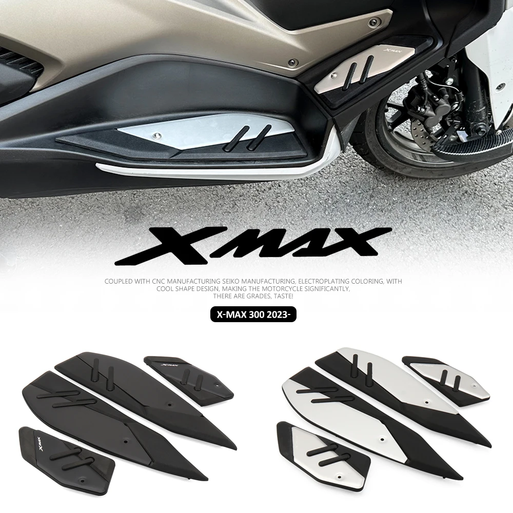 Nuovo Per Yamaha XMAX 300 2017 - 2025 X-MAX 300 400 250 125 Moto Pedane Piastra Antiscivolo Pedale Piastra Poggiapiedi Pedane