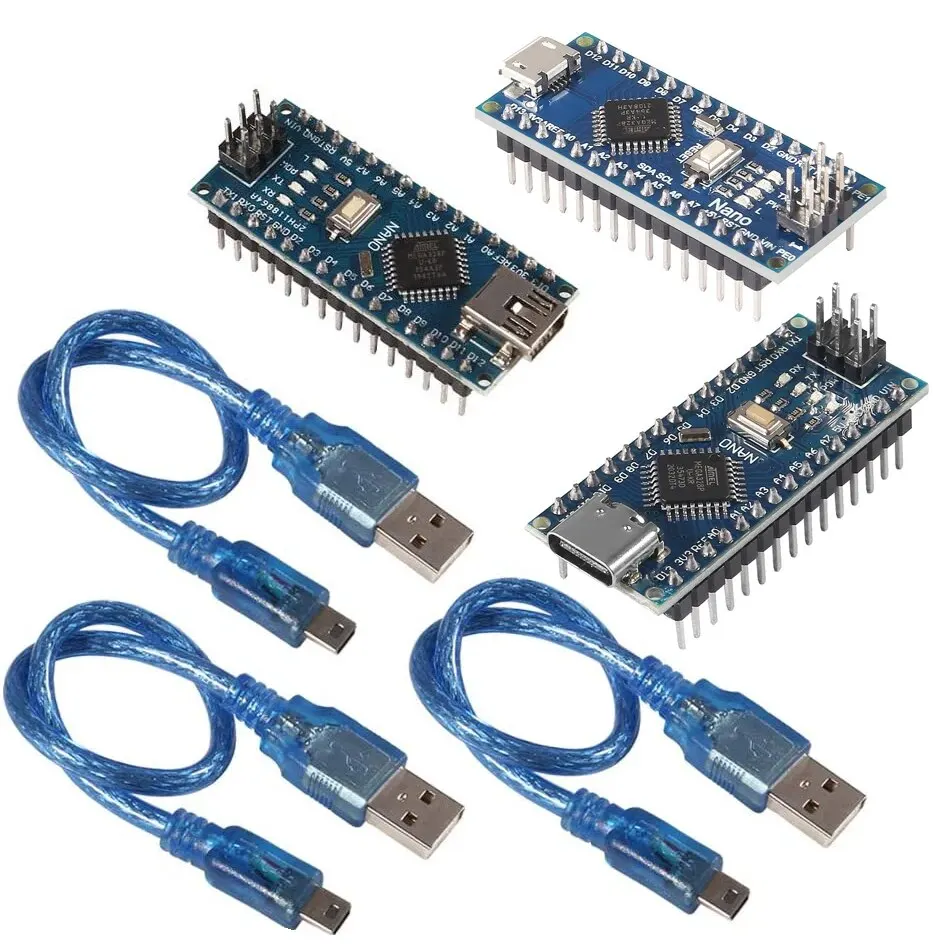 Per modulo micro controller Nano V3.0 modulo ATmega328P scheda Nano cavo USB CH340 compatibile con Arduino Nano V3.0