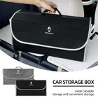 Bagagliaio di un'auto Borsa di Immagazzinaggio Organizzatore Articoli Vari Stivaggio Riordino Scatola Per Renault Clio 3 4 Laguna 2 Megane 2 3 4 Duster Logan Emblems