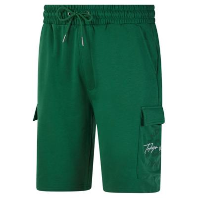 Jogger Shorts Carcle Multi-Pocket Brushback Fleece Jogger Cargo Shorts in Fir Green / M - Tokyo Laundry