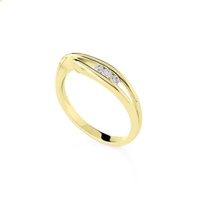 Orolino Ring 585/- Gold Brillant weiß 0,10ct. 058 (18,5) Damen Image