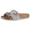 Pantolette VERBENAS "Rocio Roda", Damen, Gr. 35, grau (hellgrau), Veloursleder, klassisch, Schuhe, Sommerschuh, Schlappen für Strand- und Badeausflüge geeignet