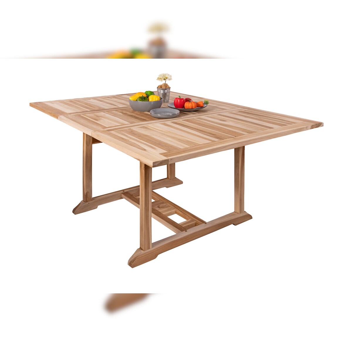 Möbelliebling Teak Gartentisch eckig ausziehbar 120 - 170 cm x 120 cm Madera Image