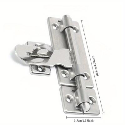 TEMU 4 Hardware Steel Bolt Set Brushed For Locking Cupboard Image